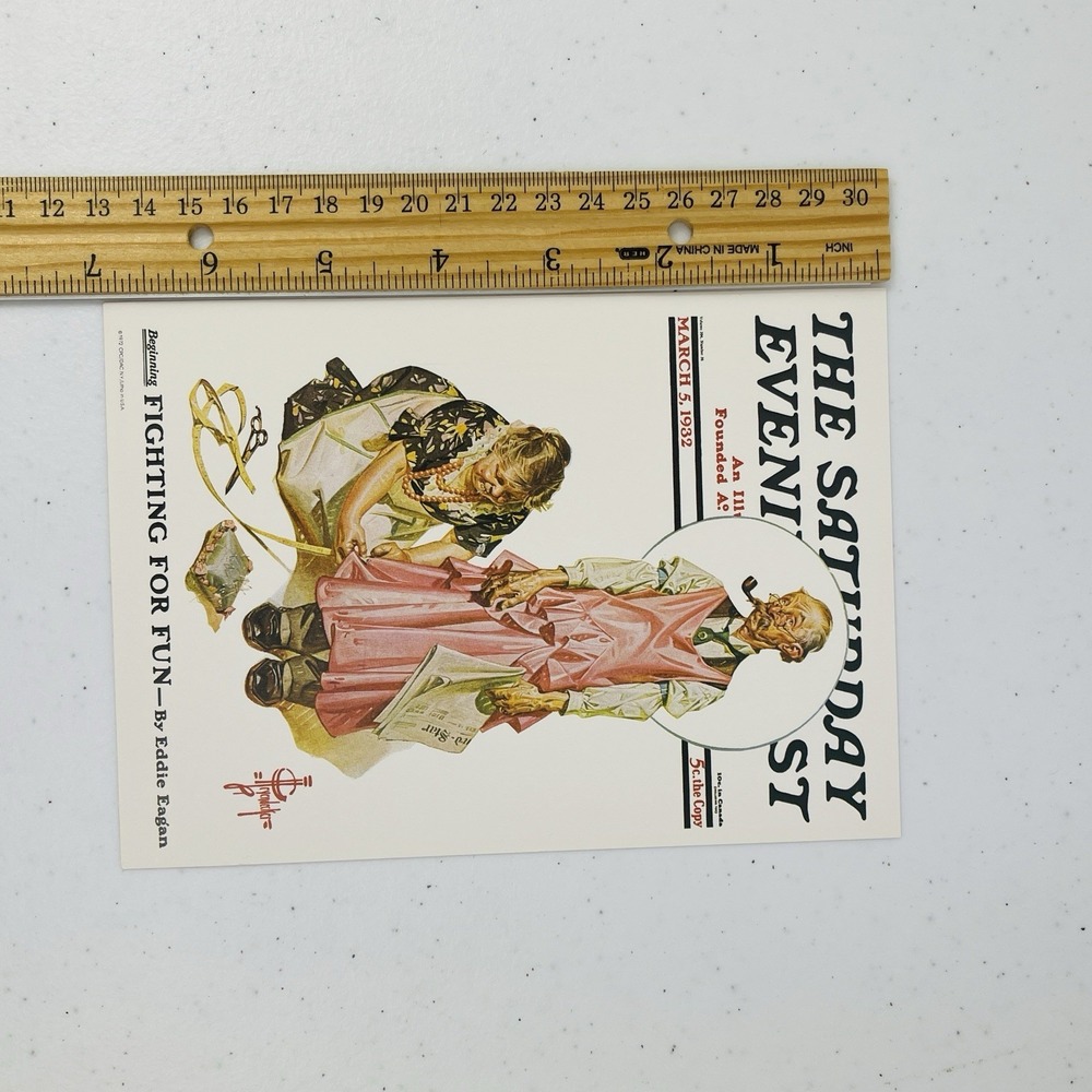 Saturday Evening Post Reprint Lithograph 1932 1937 Set 2 Envelope 1972 - Picture 6 of 7